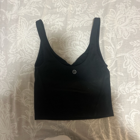 Gilly Hicks Black V-Neck Crop Top - Picture 2 of 2